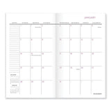 Badge Floral Two-year Monthly Planner, Floral Artwork, 6.25 X 3.75, Rose/purple/orange Cover, 24-month (jan-dec): 2024-2025