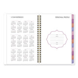 Badge Floral Weekly/monthly Planner, Floral Artwork, 8.5 X 6.38, White/multicolor Cover, 13-month (jan To Jan): 2024 To 2025