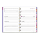 Badge Geo Weekly/monthly Planner, 8.5 X 6.38, Purple/white/gold Cover, 13-month (jan To Jan): 2024 To 2025