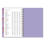 Badge Geo Weekly/monthly Planner, 8.5 X 6.38, Purple/white/gold Cover, 13-month (jan To Jan): 2024 To 2025