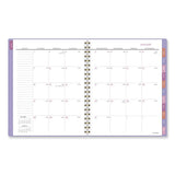 Badge Geo Weekly/monthly Planner, Geometric Artwork, 11 X 9.25, Purple/white/gold Cover, 13-month (jan To Jan): 2024 To 2025