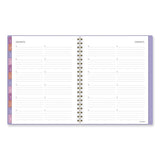 Badge Geo Weekly/monthly Planner, Geometric Artwork, 11 X 9.25, Purple/white/gold Cover, 13-month (jan To Jan): 2024 To 2025