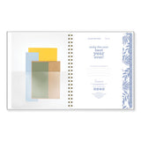 Elena Weekly/monthly Planner, Palm Leaves Artwork, 11 X 9.25, Blue/white Cover, 12-month (jan To Dec): 2024