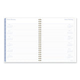 Elena Weekly/monthly Planner, Palm Leaves Artwork, 11 X 9.25, Blue/white Cover, 12-month (jan To Dec): 2024