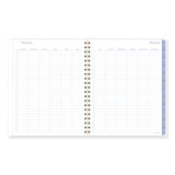 Elena Weekly/monthly Planner, Palm Leaves Artwork, 11 X 9.25, Blue/white Cover, 12-month (jan To Dec): 2024