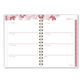Thicket Weekly/monthly Planner, Floral Artwork, 8.5 X 6.38, Gray/rose/peach Cover, 12-month (jan To Dec): 2024