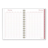 Thicket Weekly/monthly Planner, Floral Artwork, 8.5 X 6.38, Gray/rose/peach Cover, 12-month (jan To Dec): 2024