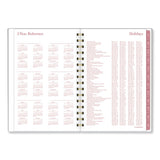 Thicket Weekly/monthly Planner, Floral Artwork, 8.5 X 6.38, Gray/rose/peach Cover, 12-month (jan To Dec): 2024