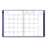 Contemporary Weekly/monthly Planner, 11.38 X 9, Purple Cover, 12-month (jan To Dec): 2024