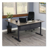 L-shaped Writing Desk, 59.05" X 59.05" X 29.53", Gray/black