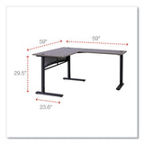 L-shaped Writing Desk, 59.05" X 59.05" X 29.53", Gray/black