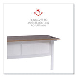 L-shaped Writing Desk, 59.05" X 59.05" X 29.53", Beigewood/white