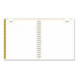 Day Designer Navy Stripe Daily/monthly Planner, Navy Stripe Artwork, 10 X 8, Navy/white/gold Cover, 12-month (jan-dec): 2024