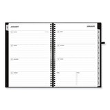 Aligned Weekly/monthly Notes Planner, 8 X 5, Black Cover, 12-month (jan To Dec): 2024