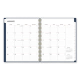 Ashlyn Weekly/monthly Planner, Floral Artwork, 11 X 8.5, Navy/multicolor Cover, 12-month (jan To Dec): 2024