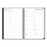 Ashlyn Weekly/monthly Planner, Floral Artwork, 8 X 5, Navy/multicolor Cover, 12-month (jan To Dec): 2024