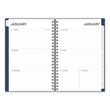 Ashlyn Weekly/monthly Planner, Floral Artwork, 8 X 5, Navy/multicolor Cover, 12-month (jan To Dec): 2024