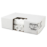 High-density Can Liners, 33 Gal, 9 Microns, 33" X 39", Natural, 25 Bags/roll, 20 Rolls/carton