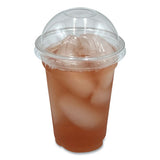 Pet Cold Cup Dome Lids, Fits 9 Oz To 10 Oz Pet Cups, Clear, 100/pack