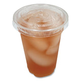 Crystal-clear Cold Cup Straw-slot Lids, Fits 9 Oz To 10 Oz Cups, Clear, 100/pack
