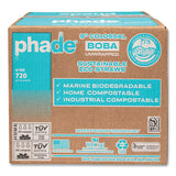 Marine Biodegradable Straws, Boba Straws, 9", Ocean Blue, 720/carton