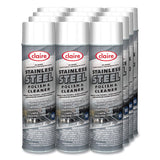 Stainless Steel Polish And Cleaner, Lemon Scent, 15 Oz Aerosol Spray, Dozen