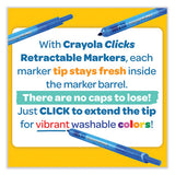 Super Clicks Retractable Markers, Assorted Tip Size, Conical Tip, Assorted Colors, 10/pack