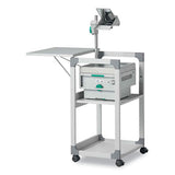 3-tier Multimedia Trolley For Projectors, Metal, 3 Shelves, 20 X 17 X 34.75, Gray