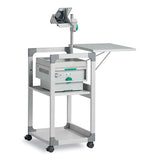 3-tier Multimedia Trolley For Projectors, Metal, 3 Shelves, 20 X 17 X 34.75, Gray