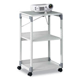 3-tier Multimedia Trolley For Projectors, Metal, 3 Shelves, 20 X 17 X 34.75, Gray