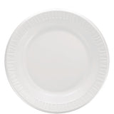 Quiet Classic Laminated Foam Dinnerware, Plate, 10" Dia, White, 500/carton