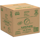 Quiet Classic Laminated Foam Dinnerware, 3 Compartment Plate, 9" Dia, White, 500/carton