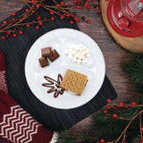 Quiet Classic Laminated Foam Dinnerware, 3 Compartment Plate, 9" Dia, White, 500/carton