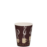 Thermoguard Insulated Paper Hot Cups, 8 Oz, Steam Print, 1,000/carton