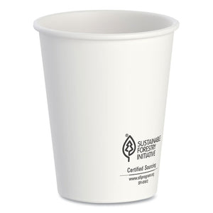 Thermoguard Insulated Paper Hot Cups, 8 Oz, White Sustainable Forest Print, 1,000/carton