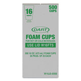 Foam Drink Cups, 16 Oz, White, 25/bag, 20 Bags/carton