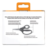 Kids Scissors, Pointed Tip, 5" Long, 1.75" Cut Length, Straight Handles, Assorted Colors, 12/pack