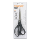 Everyday Scissors, 8" Long, 3.25" Cut Length, Black Straight Handle, 6/pack