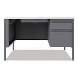 Teachers Pedestal Desks, One Right-hand Pedestal: Box/file Drawers, 48" X 30" X 29.5", White/platinum
