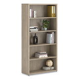10500 Series Laminate Bookcase, Five Shelves, 36" X 13" X 71", Kingswood Walnut