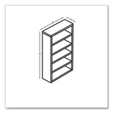 10500 Series Laminate Bookcase, Five Shelves, 36" X 13" X 71", Kingswood Walnut
