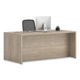 10500 Series Double Full-height Pedestal Desk, Left: Box/box/file, Right: File/file, 72" X 36" X 29.5", Kingswood Walnut