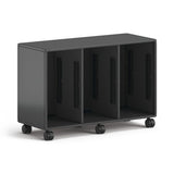 Class-ifi Tote Storage Cabinet, Three-wide, 46.63" X 18.75" X 31.38", Charcoal Gray