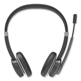 Ivr70003 Binaural Over The Head Bluetooth Headset, Black/silver