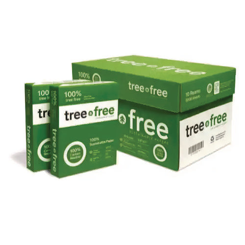 Tree Free Multiuse Paper, 92 Bright, 20 Lb Bond Weight, 8.5 X 11, White, 500 Sheets/ream, 10 Reams/carton