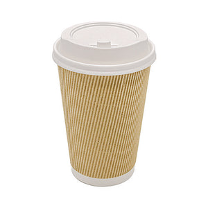 Hot Cups, 16 Oz, Kraft/white, 500/carton