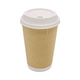 Hot Cups, 16 Oz, Kraft/white, 500/carton