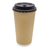 Hot Cups, 20 Oz, Kraft/white, 500/carton