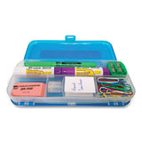 Double-sided 5-compartment Pencil Box, 8.5 X 3.5 X 1.5, Randomly Assorted Colors