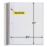 Style Wirebound Notebook, 1-subject, Medium/college Rule, Randomly Assorted Cover Colors, (80) 11 X 8.5 Sheets